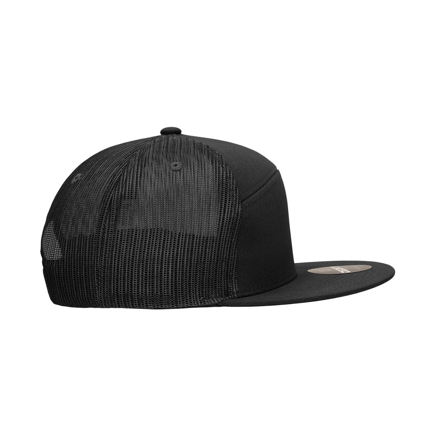 Decky 1133 7 Panel Trucker Hat Flat Bill Snapback - Blank