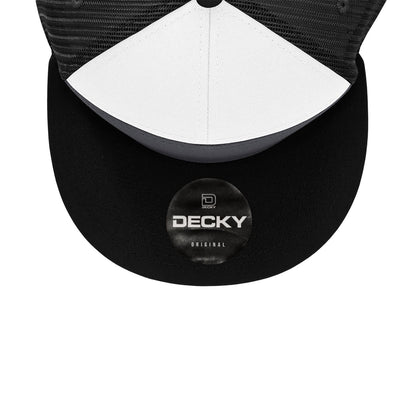 Decky 1133 7 Panel Trucker Hat Flat Bill Snapback - Blank