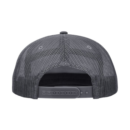 Decky 1133 7 Panel Trucker Hat Flat Bill Snapback - Blank