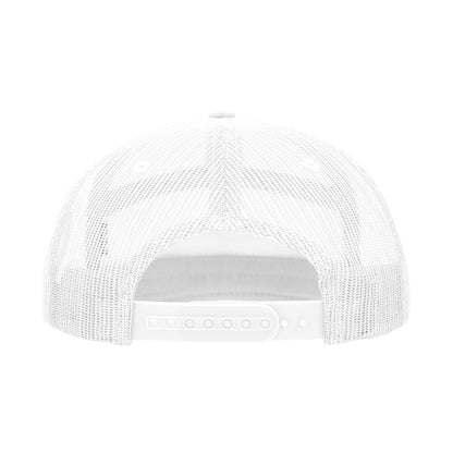 Decky 1133 7 Panel Trucker Hat Flat Bill Snapback - Blank