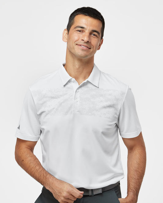 Adidas A585 Men's Camo Chest Print Polo