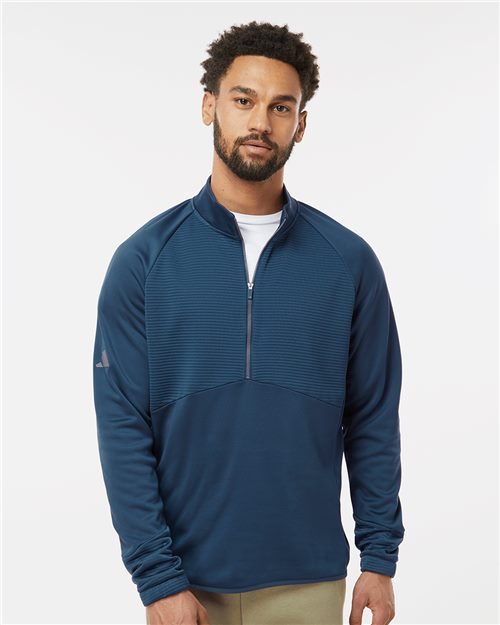 Adidas A587 Men's Performance Quarter-Zip Pullover - Star Hats & Embroidery