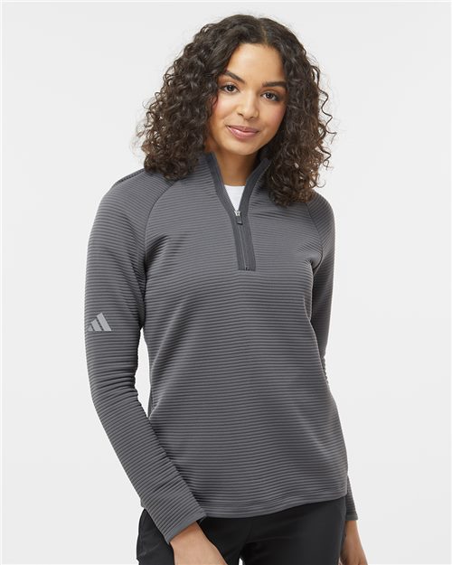 Adidas A589 Women's Spacer Quarter-Zip Pullover - Star Hats & Embroidery