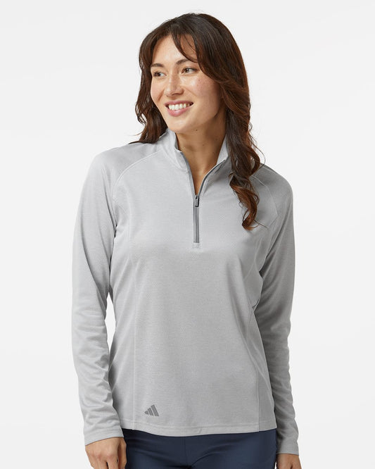 Adidas A594 Women's Space Dyed Quarter-Zip Pullover