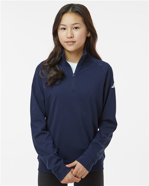 Adidas A4001 Youth Performance Quarter-Zip Pullover - Star Hats & Embroidery