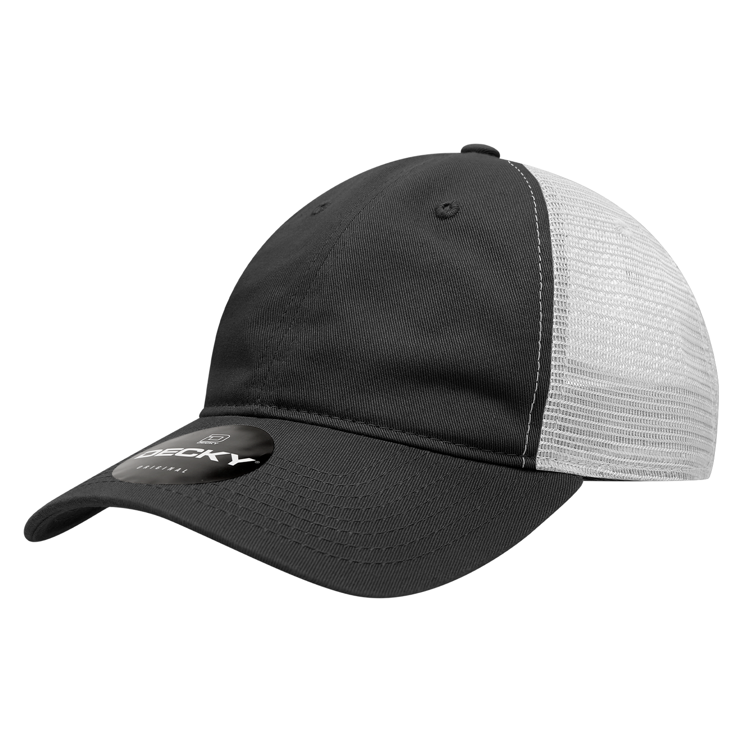 Custom Embroidered Decky 120 6-Panel Low Profile Relaxed Cotton Trucker Cap