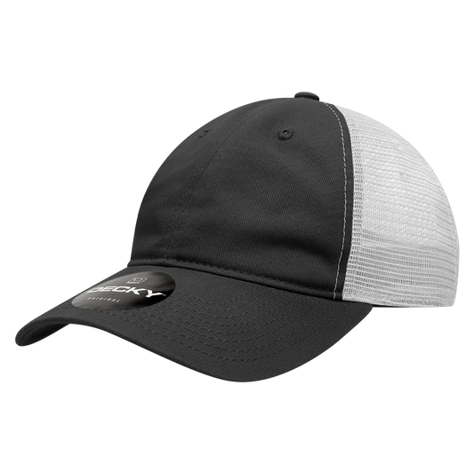 Decky 120 6-Panel Low Profile Relaxed Cotton Trucker Cap - Blank - Star Hats & Embroidery