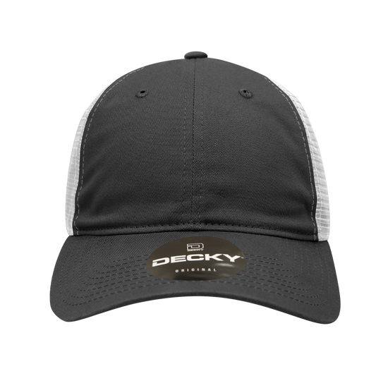 Custom Embroidered Decky 120 6-Panel Low Profile Relaxed Cotton Trucker Cap