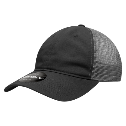 Custom Embroidered Decky 120 6-Panel Low Profile Relaxed Cotton Trucker Cap