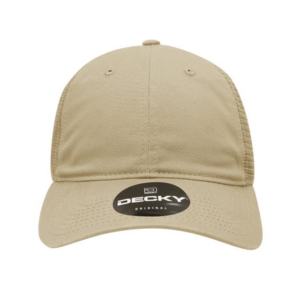 Decky 120 6-Panel Low Profile Relaxed Cotton Trucker Cap - Blank