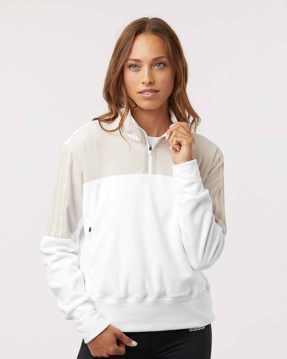 Adidas A601 Women's Fleece Quarter-Zip Pullover