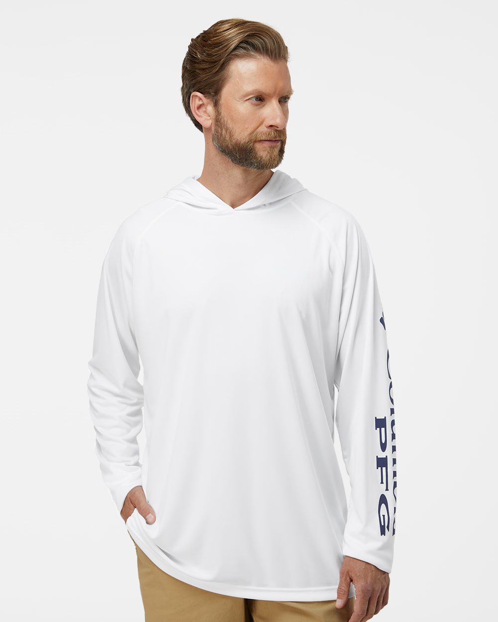 Columbia 212482 Men's PFG Terminal Tackle™ Hooded Long Sleeve T-Shirt