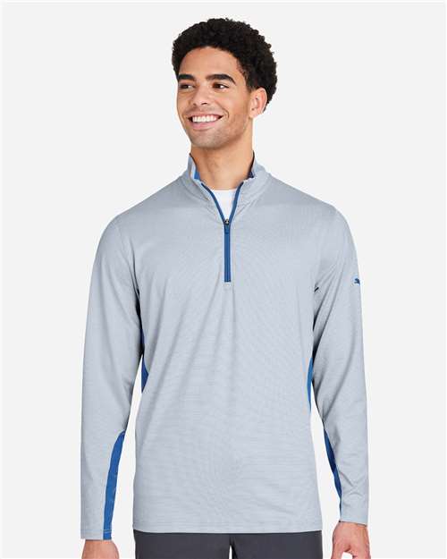 Puma Golf PG410 Men's Mesa Stripe Quarter-Zip Pullover