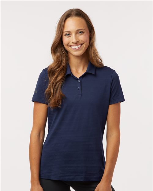 Adidas A707 Women's Textured Stripe Polo - Star Hats & Embroidery