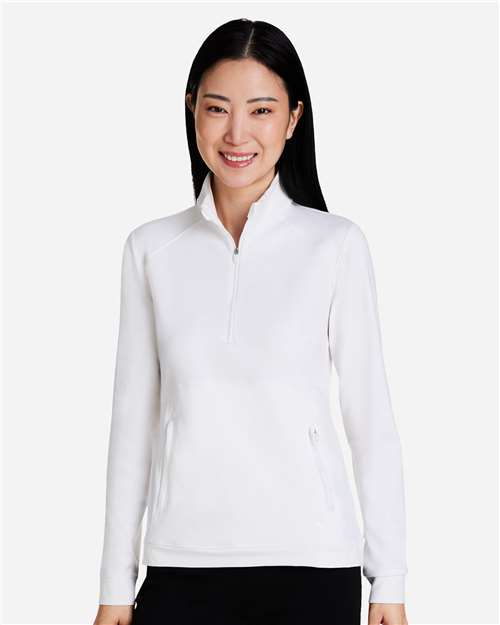 Puma Golf 535516 Women's Cloudspun Rockaway Quarter-Zip Pullover