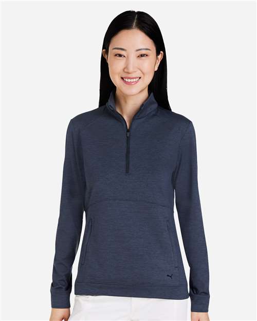 Puma Golf 535516 Women's Cloudspun Rockaway Quarter-Zip Pullover