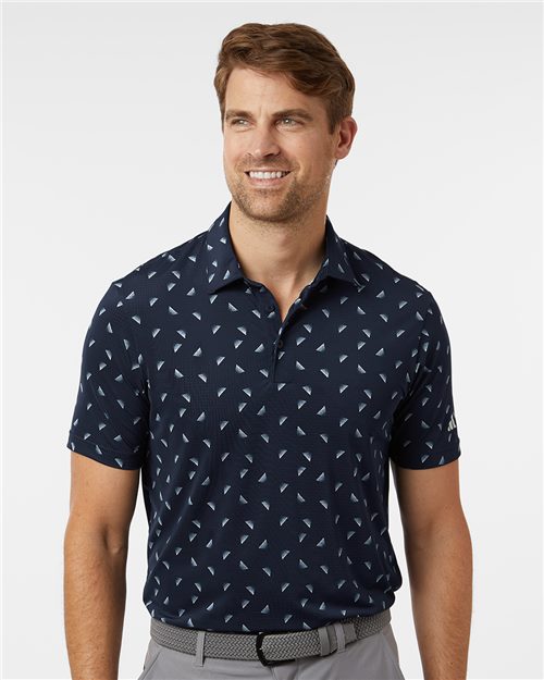 Adidas A2012 Men's Ultimate365 Mesh Print Polo - Star Hats & Embroidery