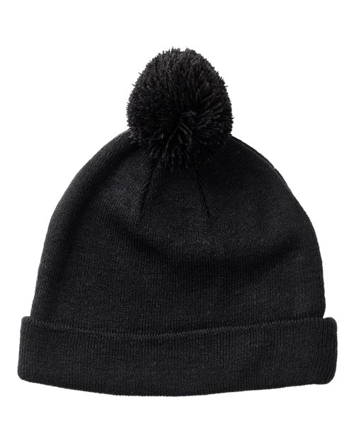 Big Accessories BX028 Pom Cuffed Beanie