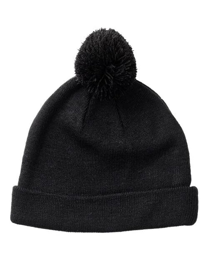 Big Accessories BX028 Pom Cuffed Beanie