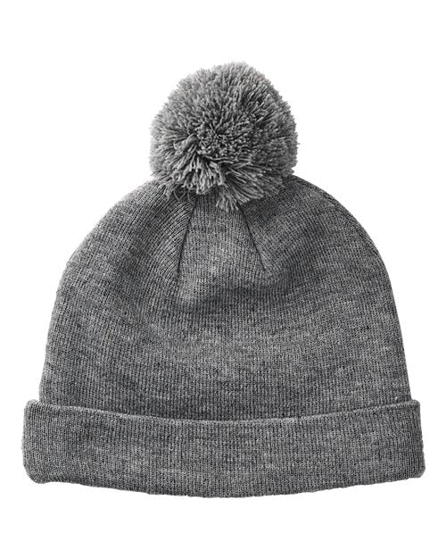 Big Accessories BX028 Pom Cuffed Beanie