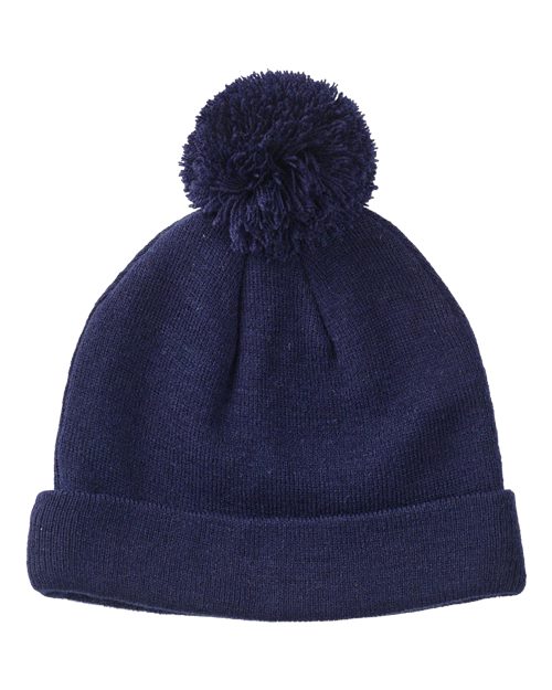 Big Accessories BX028 Pom Cuffed Beanie
