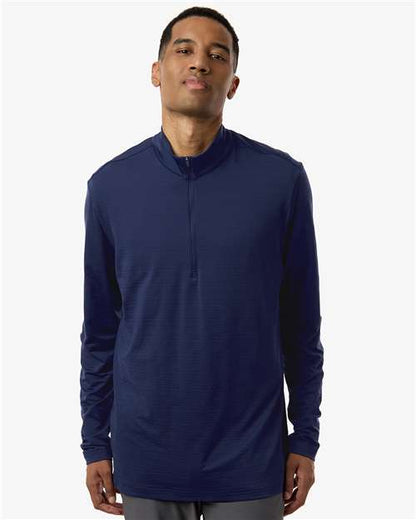 Adidas A708 Men's Textured Stripe Quarter-Zip Pullover