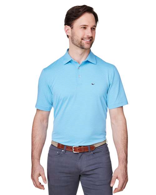 vineyard vines G012426 Men's Bradley Stripe Sankaty Polo