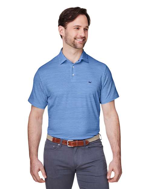 vineyard vines G012426 Men's Bradley Stripe Sankaty Polo