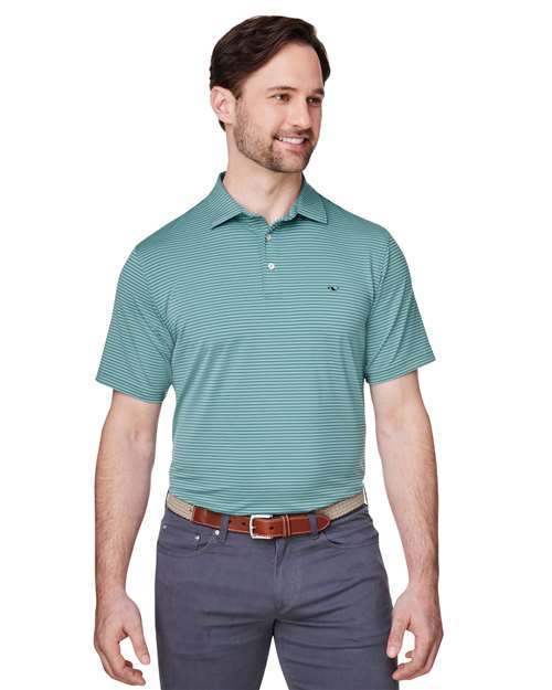 vineyard vines G012426 Men's Bradley Stripe Sankaty Polo