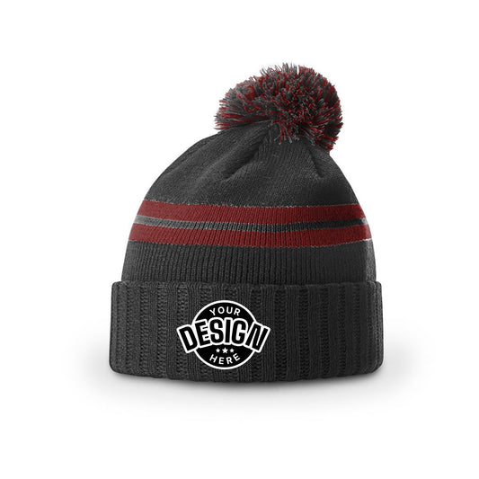 Custom Patch Richardson 135 Short Pom Knit Beanie - Star Hats & Embroidery
