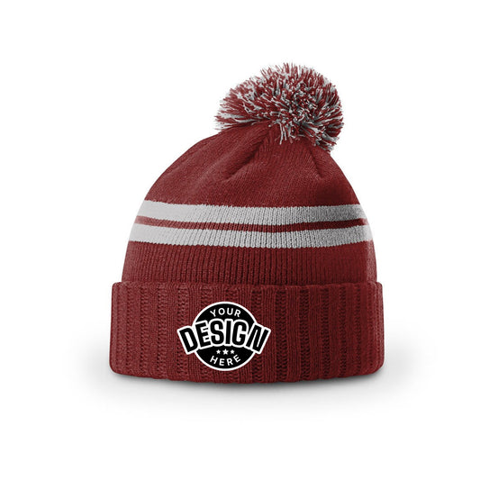 Custom Patch Richardson 135 Short Pom Knit Beanie