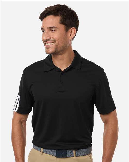 Adidas A719 Men's Performance 3-Stripes Climacool Polo