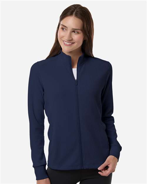 Adidas A1015 Women's Performance Textured Full-Zip Jacket