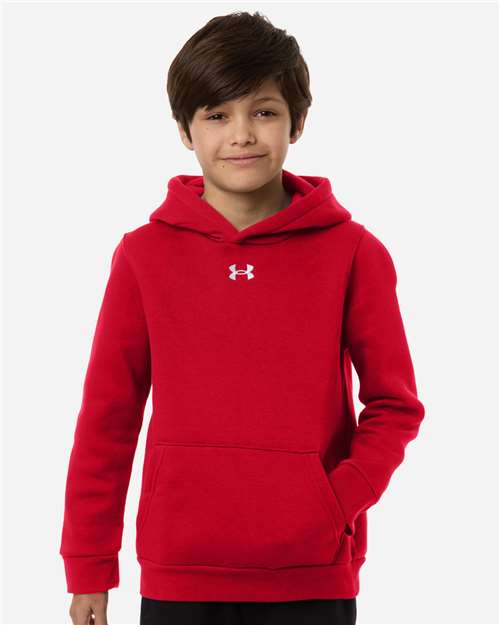 Under Armour 6014162 Youth Team Icon Fleece Hooded Sweatshirt