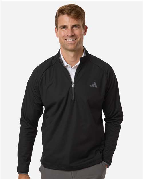 Adidas A2027 Men's Ultimate365 Wind Quarter-Zip Pullover - Star Hats & Embroidery