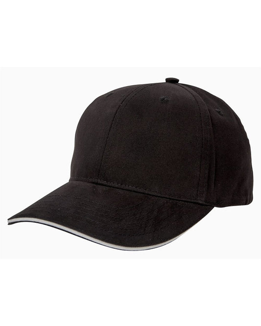 Big Accessories BX004 Brushed Twill Sandwich Cap