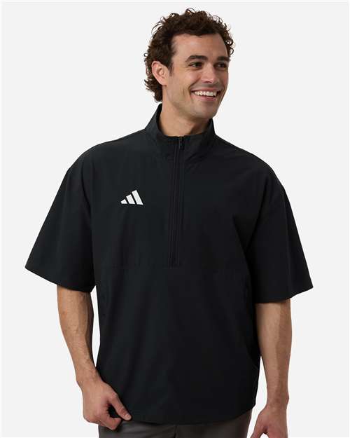 Adidas AT505 Men's Short Sleeve Quarter-Zip Pullover