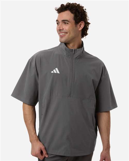 Adidas AT505 Men's Short Sleeve Quarter-Zip Pullover