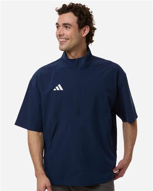 Adidas AT505 Men's Short Sleeve Quarter-Zip Pullover