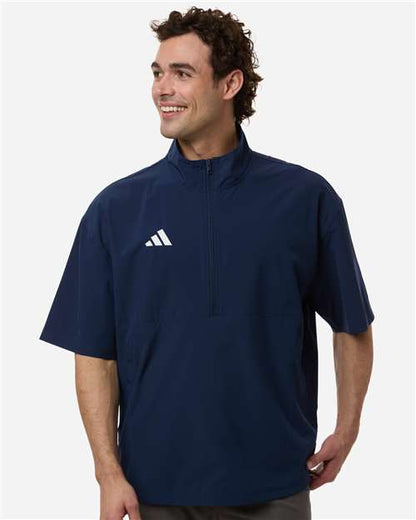Adidas AT505 Men's Short Sleeve Quarter-Zip Pullover