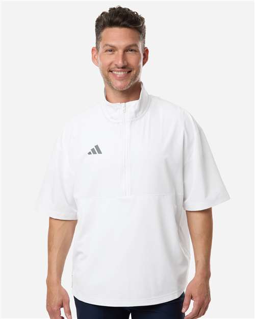 Adidas AT505 Men's Short Sleeve Quarter-Zip Pullover