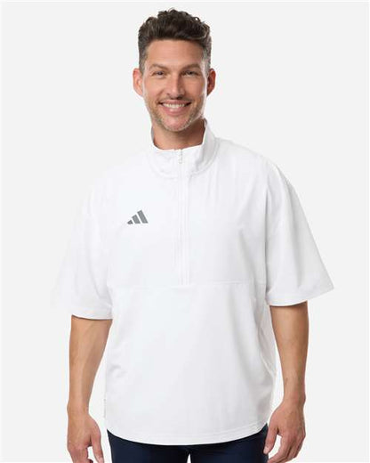Adidas AT505 Men's Short Sleeve Quarter-Zip Pullover