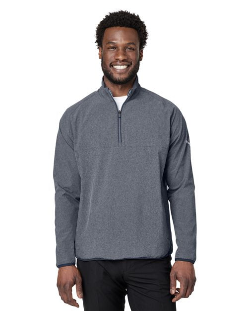 Puma Golf 538931 Men's Coastal Woven Quarter-Zip Pullover - Star Hats & Embroidery