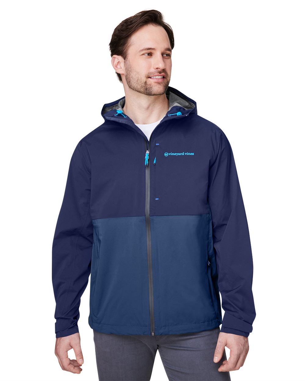 vineyard vines O001647 Men's On-The-Go Packable Rain Shell