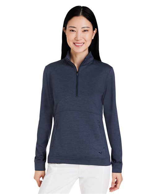 Puma Golf 535516 Women's Cloudspun Rockaway Quarter-Zip Pullover