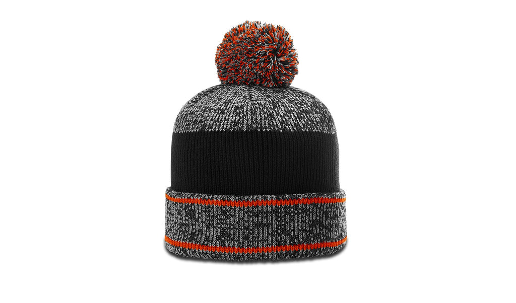 Richardson 148 Heathered Beanie with Cuff & Pom - Blank