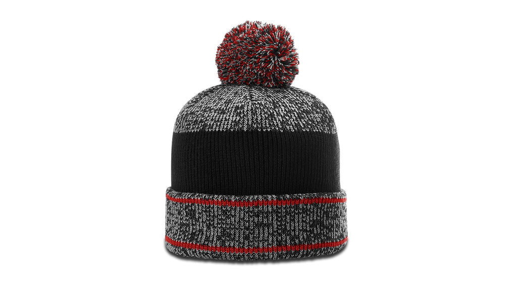 Richardson 148 Heathered Beanie with Cuff & Pom - Blank