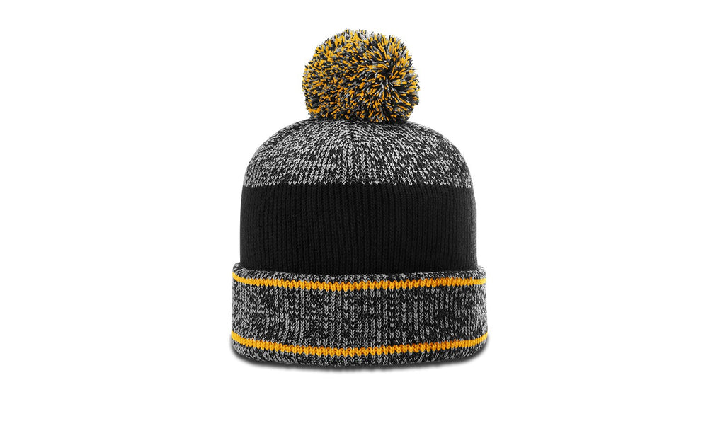 Richardson 148 Heathered Beanie with Cuff & Pom - Blank