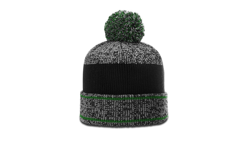 Richardson 148 Heathered Beanie with Cuff & Pom - Blank