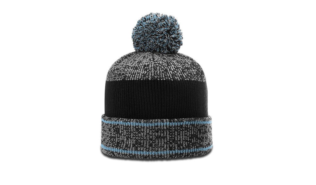 Richardson 148 Heathered Beanie with Cuff & Pom - Blank